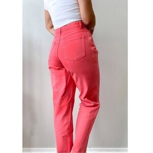 Vintage Coral High Waisted Straight Leg Mom Jeans
